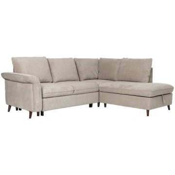 Corner sofa bed LINDY RC, light brown Home4You