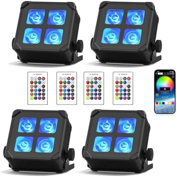 U`King 4 x 4 x 10 W LED Par Battery, ūdensizturīgs