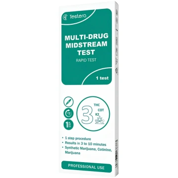 Testera Vairāku narkotiku sānu plūsmas tests (3 na