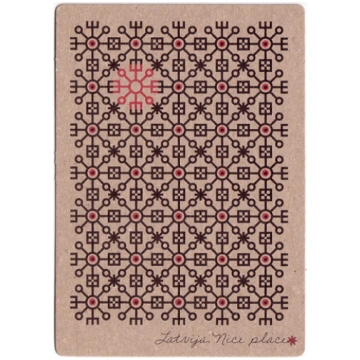 Pastkarte, 105x148mm, Ornamenti, Saule