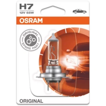AUTO SPULDZE OSRAM 55W 12V H7 halogēnlampa, bliste