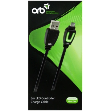 Xbox One - LED Controller Charge Cable 3m (ORB) OR