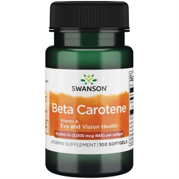 SWANSON, Beta karotīns (A vitamīns), kapsulas, N10