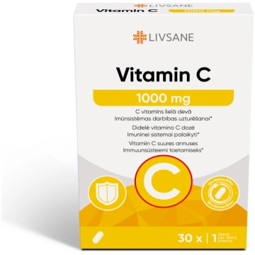 LIVSANE C vitamīns 1000mg tabletes N30
