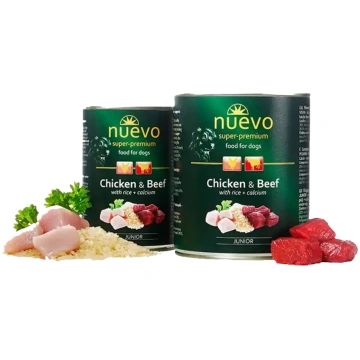 Nuevo - konservi kucēniem vista/liellops 400g
