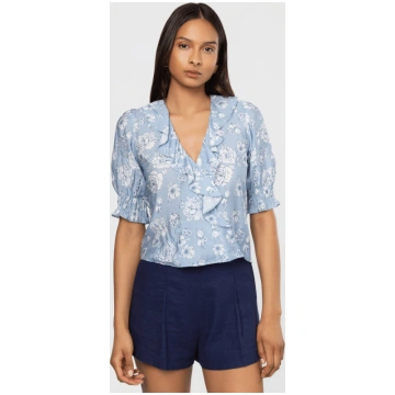 Lulu floral voile cascade blouse Generation Love