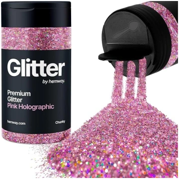 Hemway Pink Holographic Glitter Chunky 130 g / 4,6