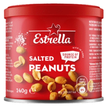 Zemesrieksti ESTRELLA grauzdēti sālīti 140g