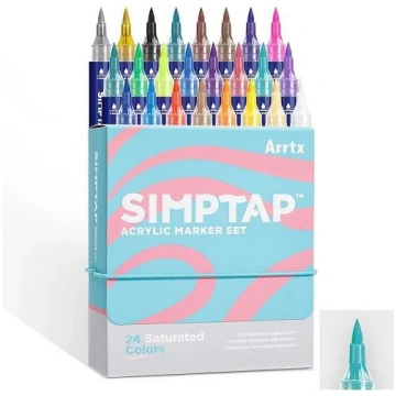 Acrylic Marker Pens ARRTX Simptap, 24 Colours LC30