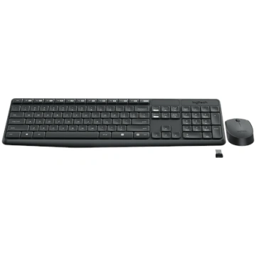 Logitech MK235 Wireless Keyboard Eng + Mouse Black