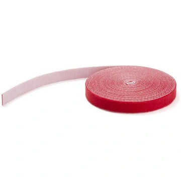 STARTECH HOOK AND LOOP ROLL 25FT. - RED - RESUABLE