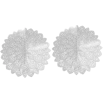 COLLBATH Peacock Tail Placemat, Dining Mats, Round