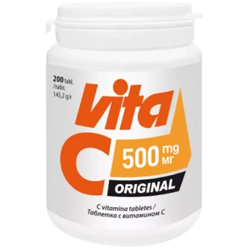VITABALANS Vita C Original 500 mg tabletes, 200 ga