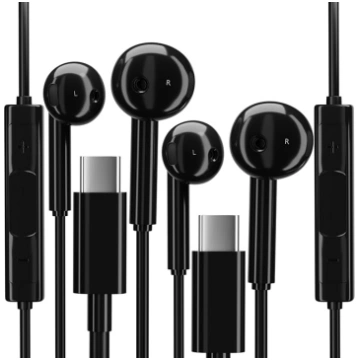 pluX USB C austiņas ar mikrofonu (2 gab.), C tipa 