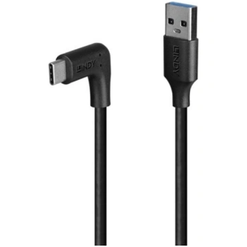 Lindy 1m USB 3.2 Type A to C Cable, 90° Right Angl