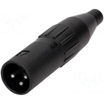 Plug | XLR | male | PIN: 3 | straight | for cable 