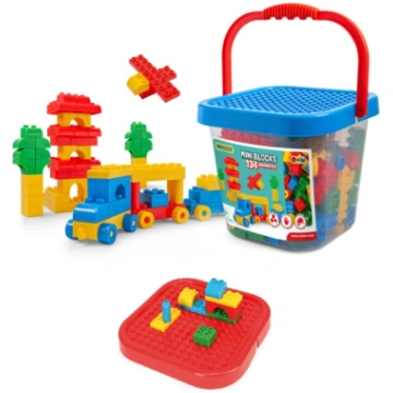 Plastmasas Lego tipa klucīši spainītī (134 gab.) 4
