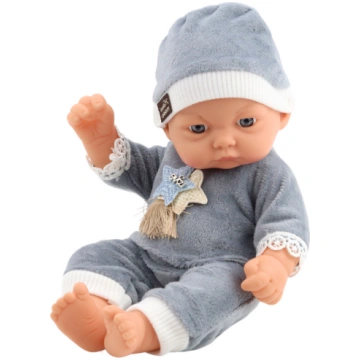 Lelle - jaundzimušais Pajamas, 24 cm, pelēka krās