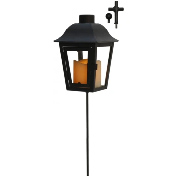 LED kapu laterna uz baterijām melna AAA 0,04W 13x5