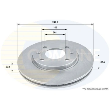Bremžu disks COMLINE, CITROEN, PEUGEOT (1506V)