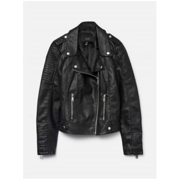 Women's Coated Faux Leather Jacket