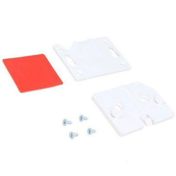 Set of clips; ABS; white; Kit: holder x2,screw x4 