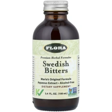 Flora, Swedish Bitters, Alcohol-Free, 3.4 fl oz (1