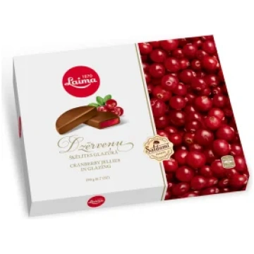 Marmelāde LAIMA Dzērveņu šķēlītes šokolādes glazūr
