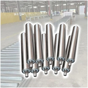 Robusta Edelstahl-Förderrollen, 38 mm Durchmesser,