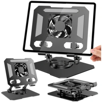 Dzesējošs planšetdatora statīvs ar USB ventilatoru