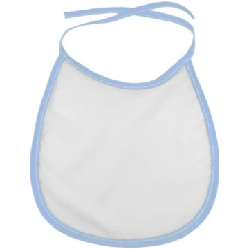Baby bib with light blue trimming Sublimation Ther