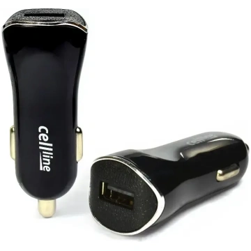 Ład. sam. Cellline 1xUSB 1A czarna/black(only head