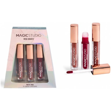 Magic Studio 3 x 2 ml matētu nude lūpu krāsu kompl
