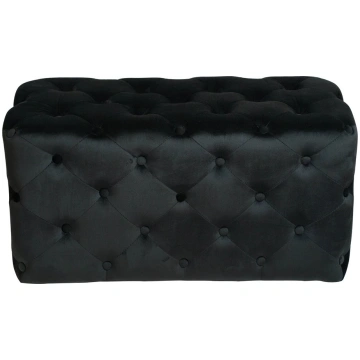 Pufs Lailly SQ, melns, samta, H42x84x42cm ALANDEKO