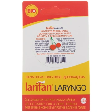 Konfektes Larifan Laryngo, ķiršu, 23 g