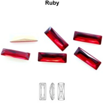 A4547 Princess Baguette Fancy kristāli 15x5mm Ruby