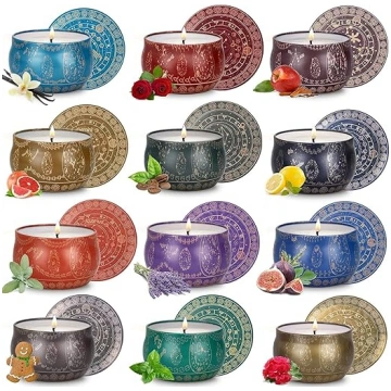 YMing aromātiskās sveces dāvana sievietēm 12 aromt