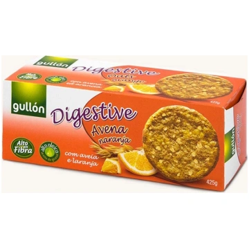 Digestive oats and orange biscuits, box Gullón