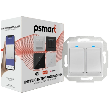 PSMART slēdzis 2 ķēdēm RM balts ZigBee TUYA