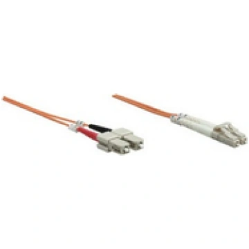 Intellinet Fiber optic patch cable LC-SC duplex 1m