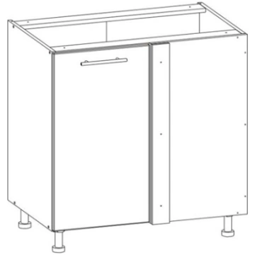 LIVEO MEBLE Virtuves skapītis Tiffany T25/DNLP