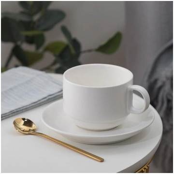 Creative European Ceramic Coffee Cup Saucer Fashio