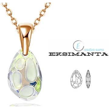Sudraba Kaklarota ar Swarovski Elementu Eksimanta.
