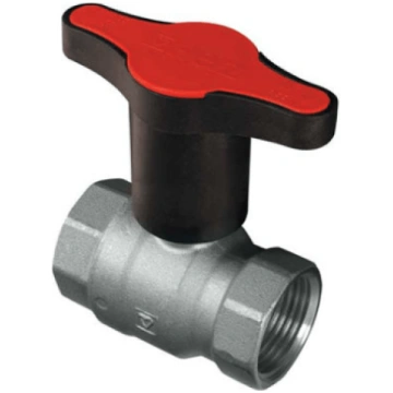 Lodveida krāns 3/4" ar sarkanu T-veida rokturi (12