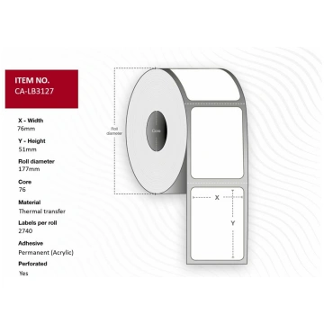 Capture - labels - matte - 16440 label(s) - 76 x 5