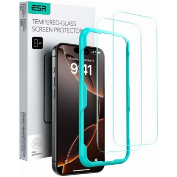 ESR iPhone 16 Pro Max aizsargstikls (2 gab.), caur