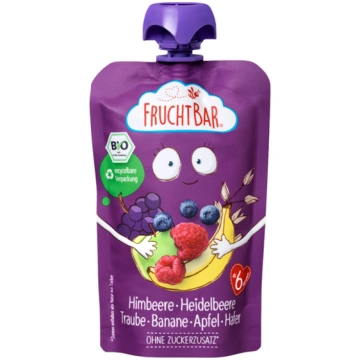 FruchtBar BIO auzu un augļu biezenis (6m+)