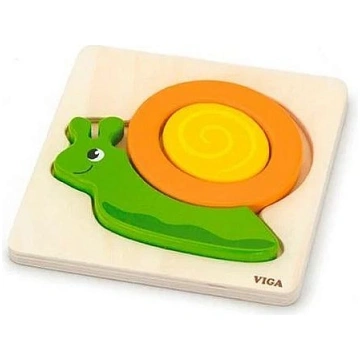 VIGA koka puzle SNAIL 3 elementi 59931 58658