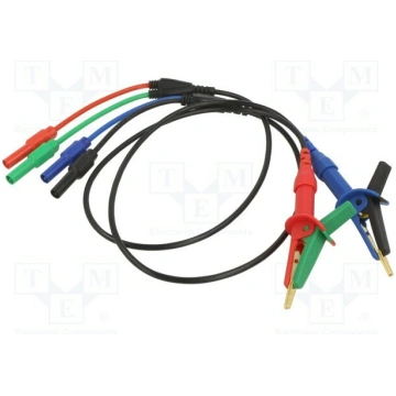 Test leads; banana plug x2,Kelvin vice | EX380565 