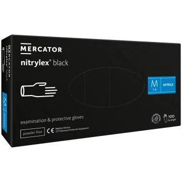 nitrylex® black N100 - nitrila cimdi, melnā krāsā